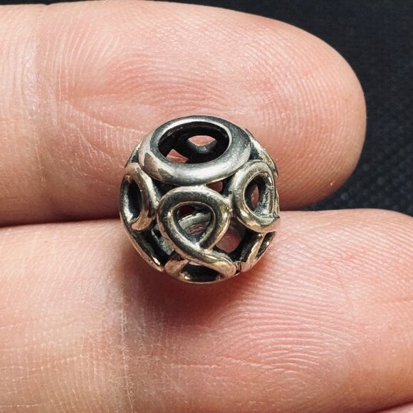 Pandora ALE Sterling Silver 925 Figure 8 Infinity Slide Charm Size 0.25'' Length - Picture 2 of 6